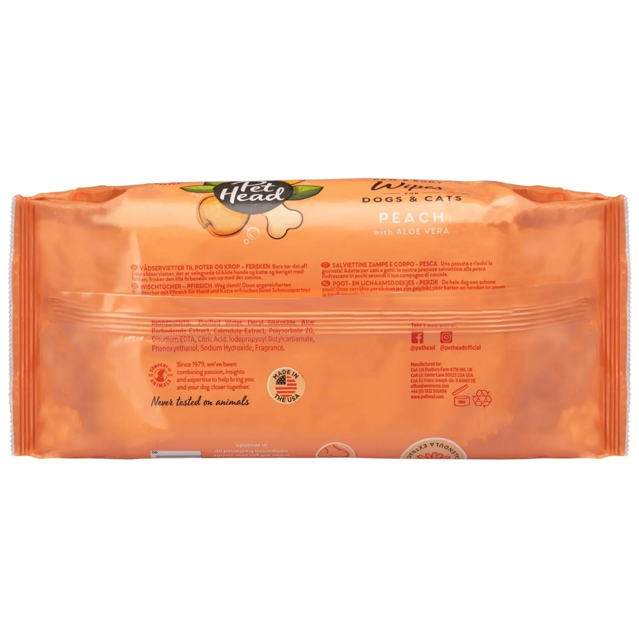 Pet Head Quick Fix Wipes - Peach - Image 2