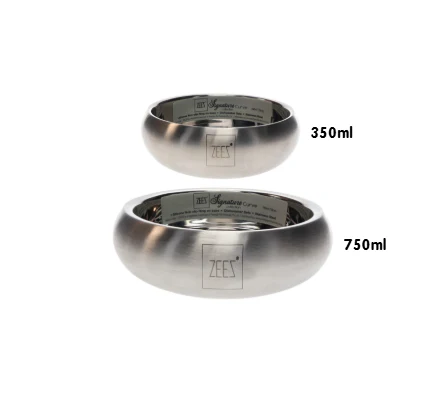 Zeez Signature Collection SS curved pet bowl 350ml - Image 6